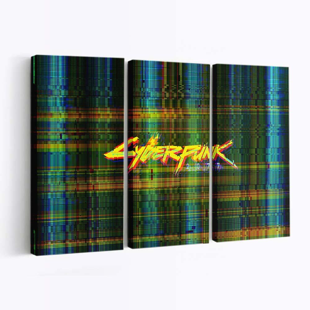 cyberpunk 2077 glitch logo 4k wt